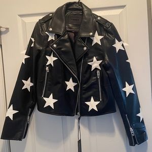 BLANK NYC Faux Leather Star Jacket